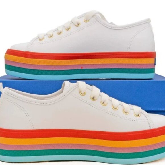 Keds Triple Up Rainbow Leather Sneaker - Picture 1 of 6
